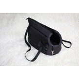 Hondendraagtas - kleine honden - honden transporttas - zwart - 36x19x23 cm - stijlvol - schoudertas