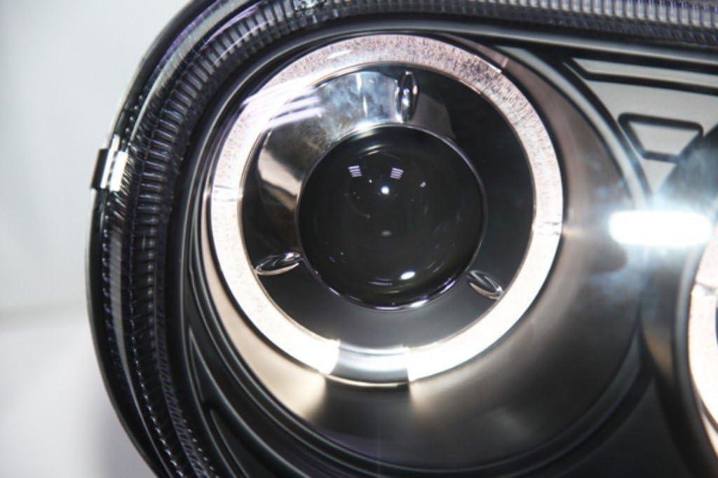 Koplampen dual halo rims CHRYSLER 300C 05-10 ANGEL EYES ZWART