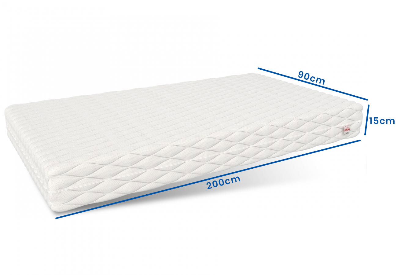 Schuim matras H3 90x200cm dikte 15cm HR-Schuim
