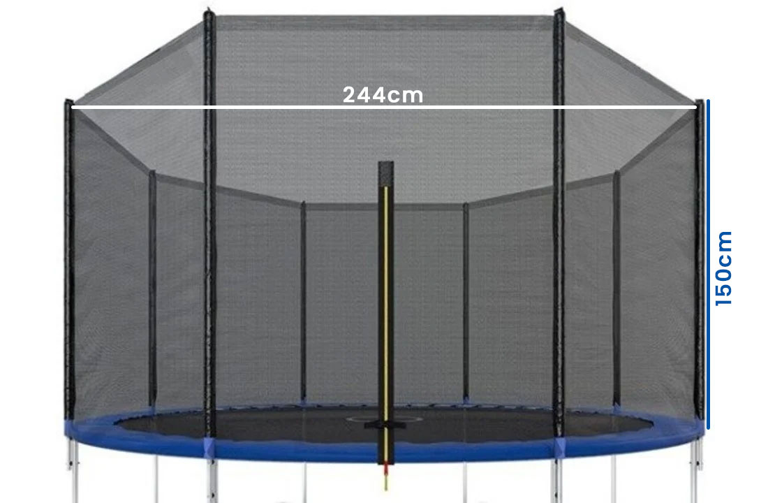 Veiligheidsnet trampoline - 244 cm - buitenzijde - Viking Sports