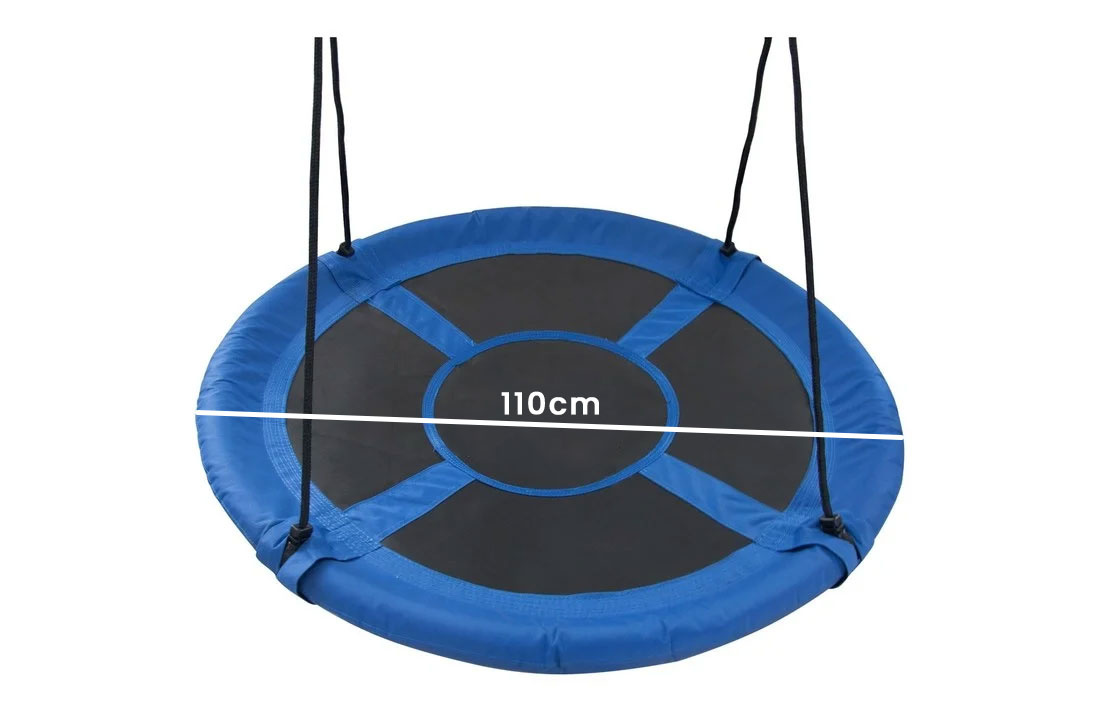 Nestschommel blauw 110 cm met touwen - tot 150 kg