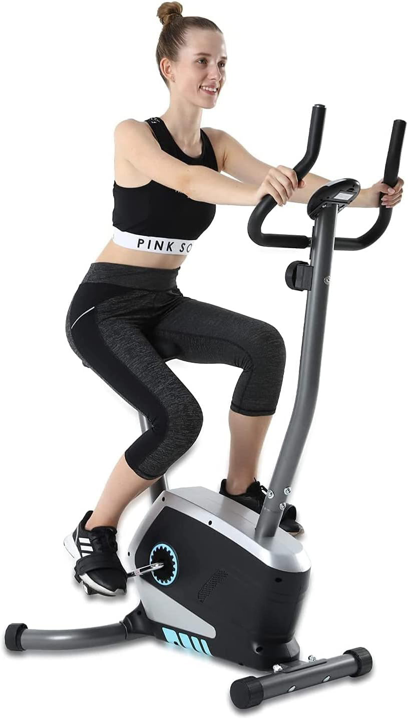 Hometrainer - magnetische weerstand - grijs - zwart - blauw