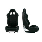 Sportstoel auto zwart met rails gestoffeerd