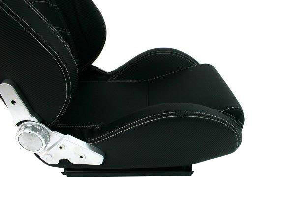 Sportstoel auto zwart met rails gestoffeerd