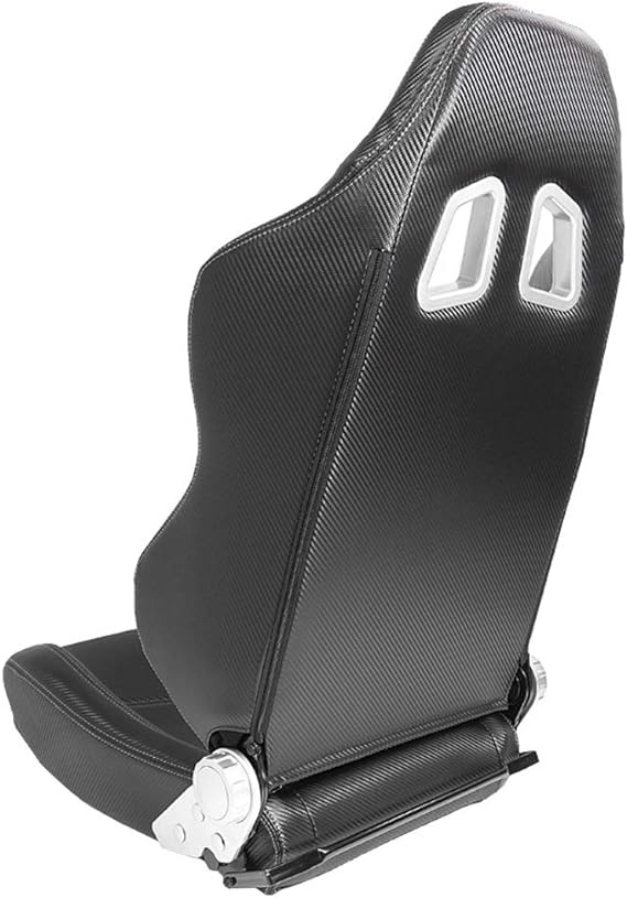 Sportstoel auto zwart met rails gestoffeerd