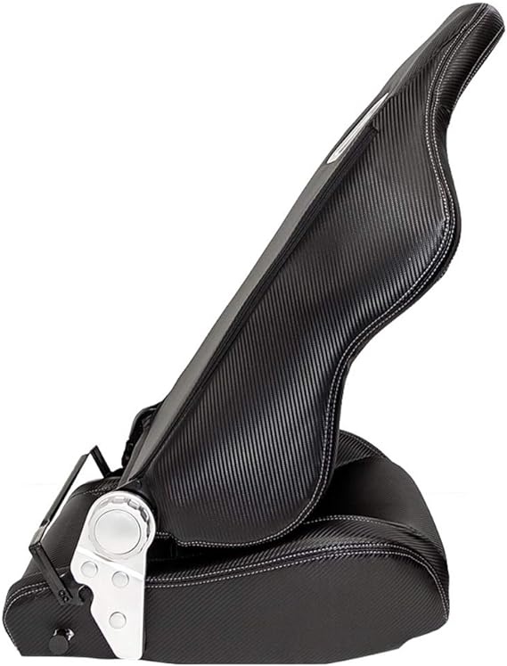 Sportstoel auto zwart met rails gestoffeerd