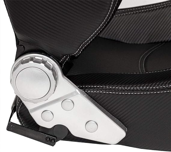 Sportstoel auto zwart met rails gestoffeerd