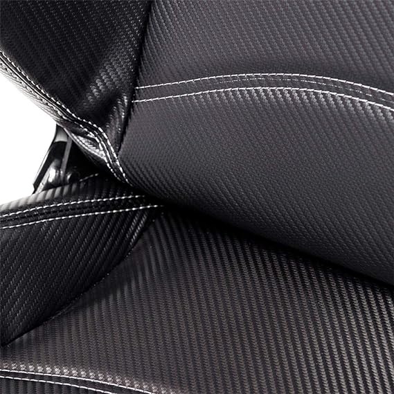 Sportstoel auto zwart met rails gestoffeerd