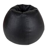 Zitzak beanbag zwart kunstleer - 75x70x30 cm - Loungestoel Zitkussen