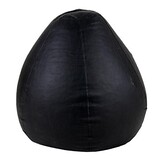 Zitzak beanbag zwart kunstleer - 75x70x30 cm - Loungestoel Zitkussen