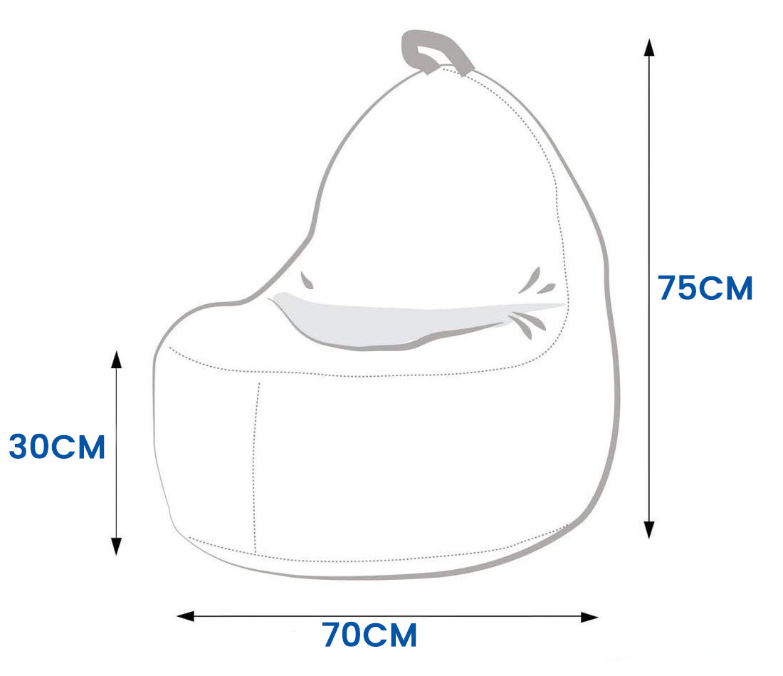Zitzak fauteuil rood - zitkussen relaxkussen - gevuld - kunstleer