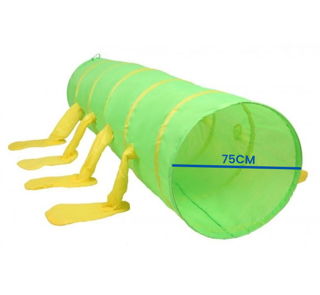 Speeltent met duizendpoot tunnel - voor kinderen - groen