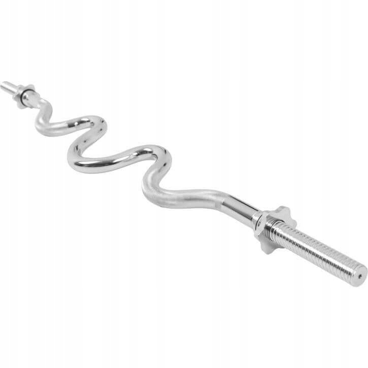 Halterstang - curlstang - met nek vorm - 120 cm - 28 mm