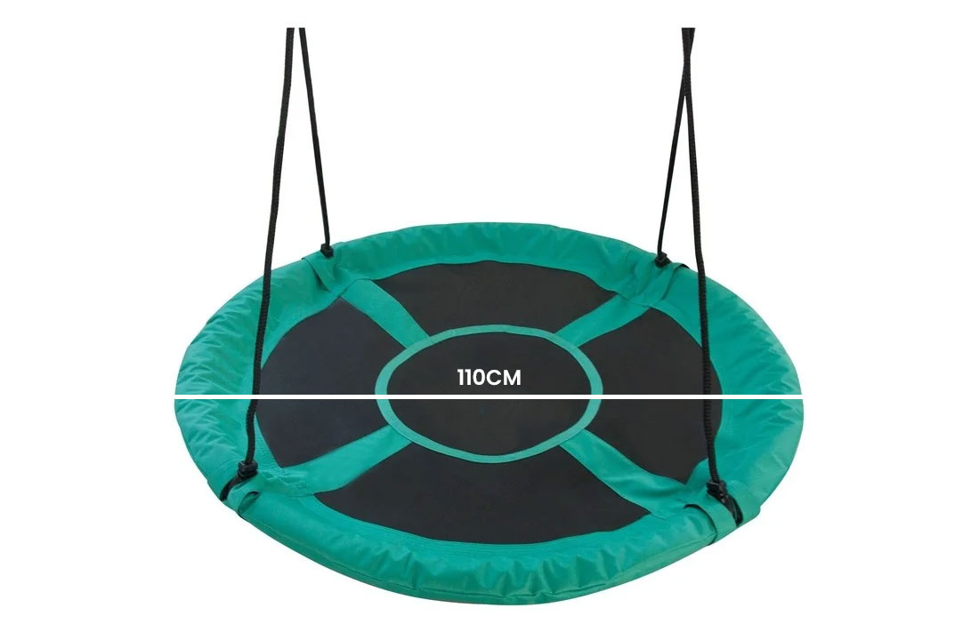 Nestschommel groen 110 cm met touwen - tot 150 kg