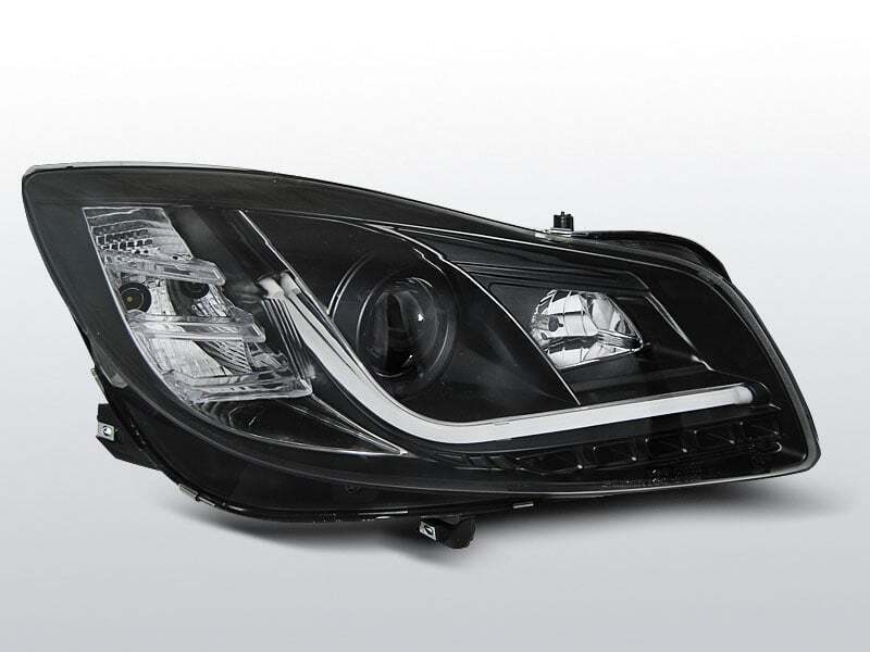 Koplampen OPEL INSIGNIA 08-12 ZWART TUBE LIGHTS