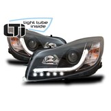Koplampen geschikt voor OPEL INSIGNIA 08-12 ZWART TUBE LIGHTS