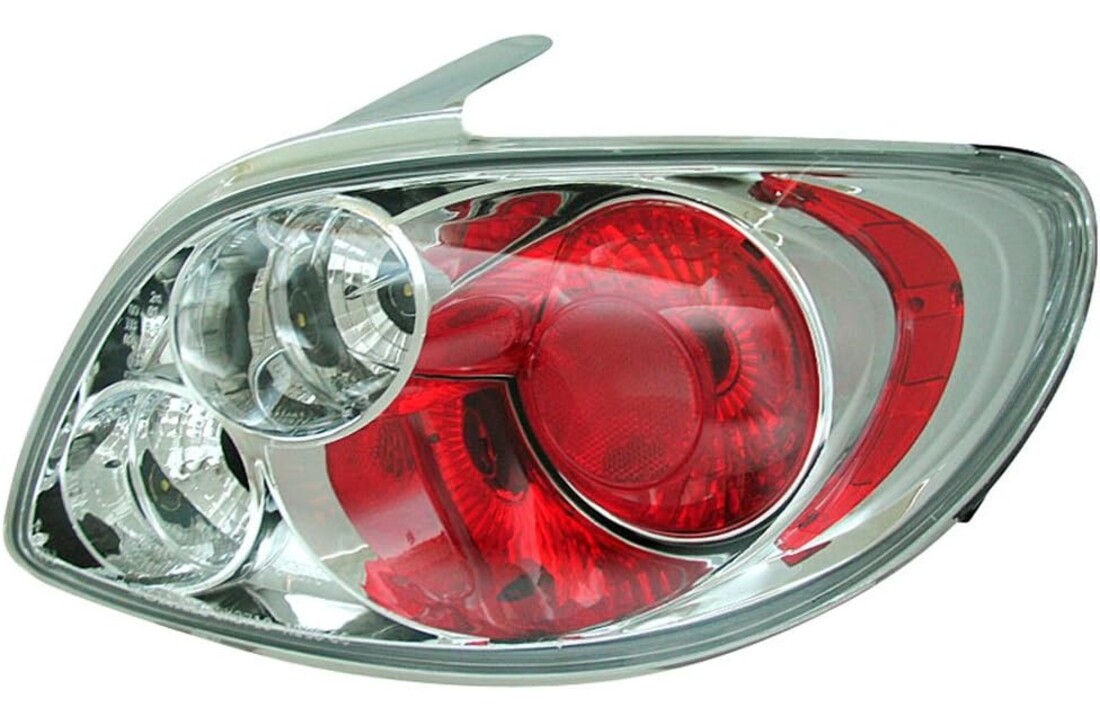 Achterlichten geschikt voor PEUGEOT 206 hatchback - chroom
