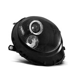 Koplampen MINI COOPER 06-14 ANGEL EYES ZWART