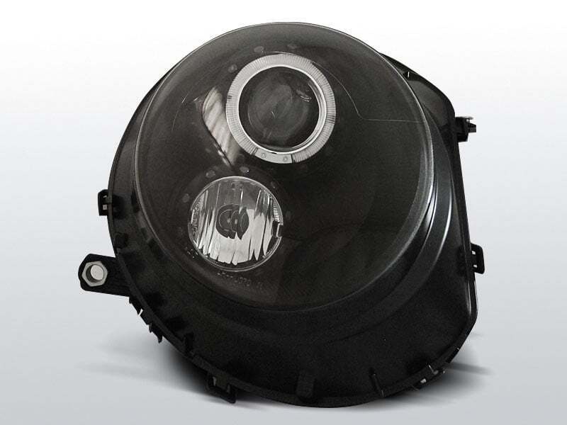 Koplampen MINI COOPER 06-14 ANGEL EYES ZWART