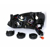 Koplampen dual halo rims geschikt voor OPEL CORSA C 11 00-09 06 ANGEL EYES ZWART