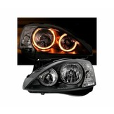 Koplampen dual halo rims OPEL CORSA C 11 00-09 06 ANGEL EYES ZWART
