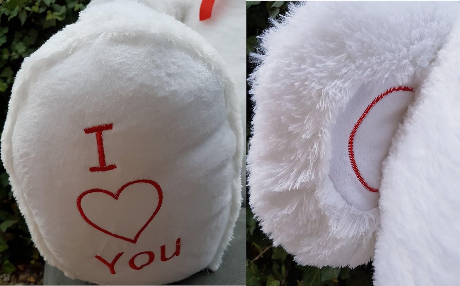 Grote witte knuffelbeer teddybeer met i love you tekst 190cm!