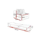 Luxe logeermatras - rood - camping matras - reismatras - opvouwbaar matras - 200 x 70 x 15 - met zwarte kussens