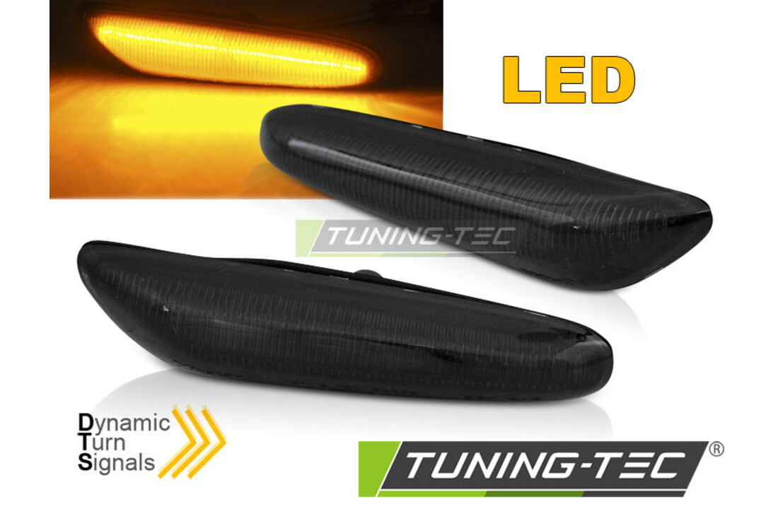 Zijkant knipperlichten geschikt voor BMW E46 / E60 / E87 / E84 / E90 - LED - smoke