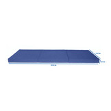 Logeermatras - navy blauw - camping matras - reismatras - opvouwbaar matras - 195 x 70 x 8