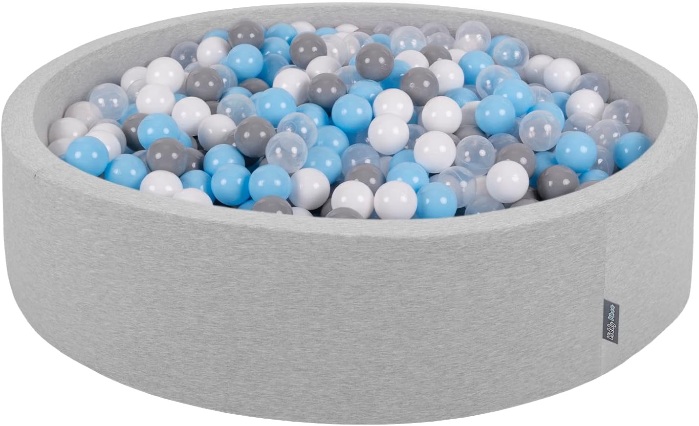 Ballenbak XXL - 700 ballen - 130 x 40 cm - ballenbad - rond grijs