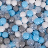 Ballenbak XXL - 700 ballen - 130 x 40 cm - ballenbad - rond grijs