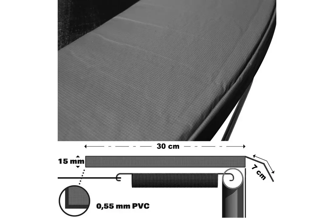 Trampoline 244 cm met veiligheidsnet - blauw