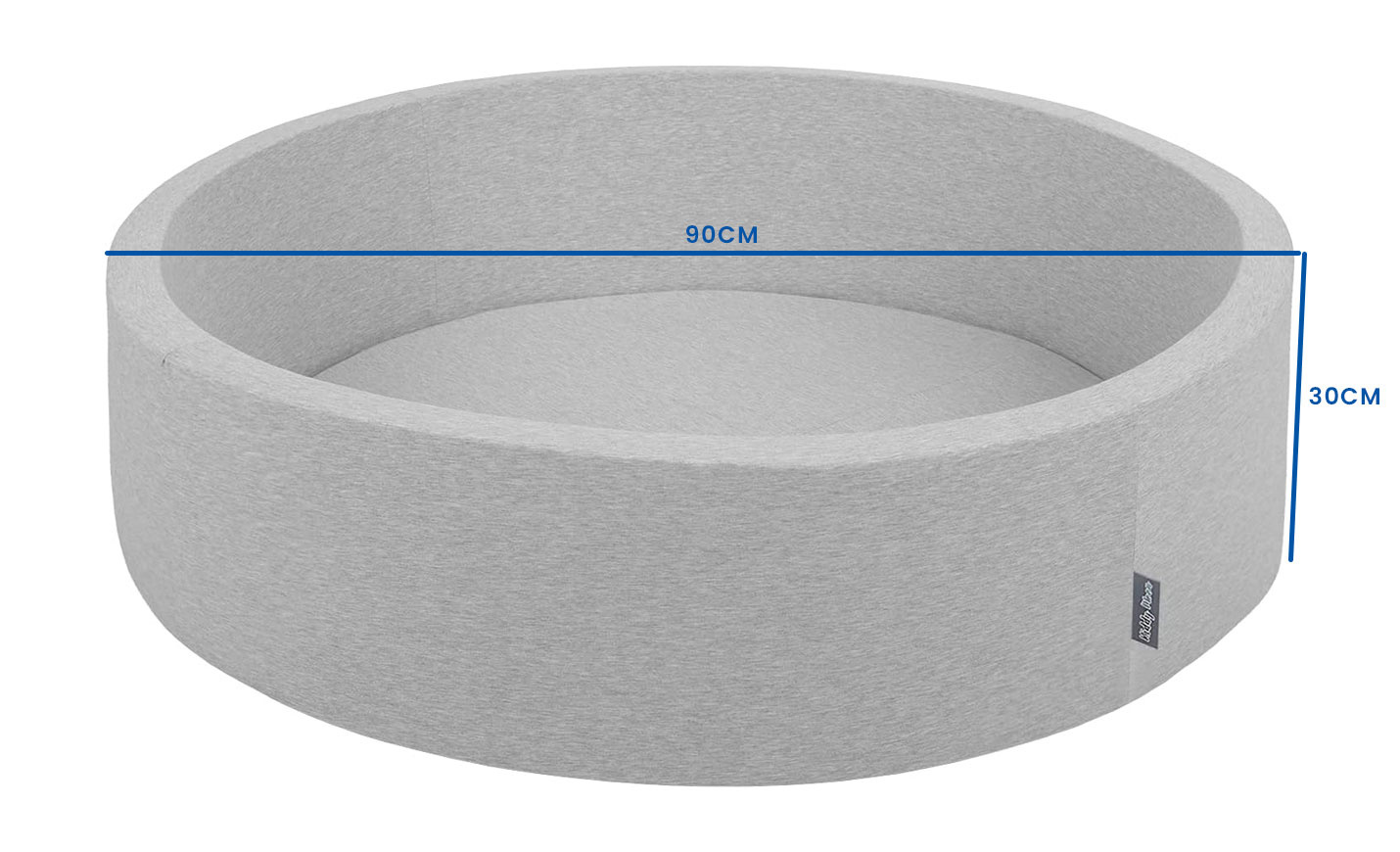 Ballenbak - 200 ballen - 90 x 30 cm - ballenbad - rond donker grijs