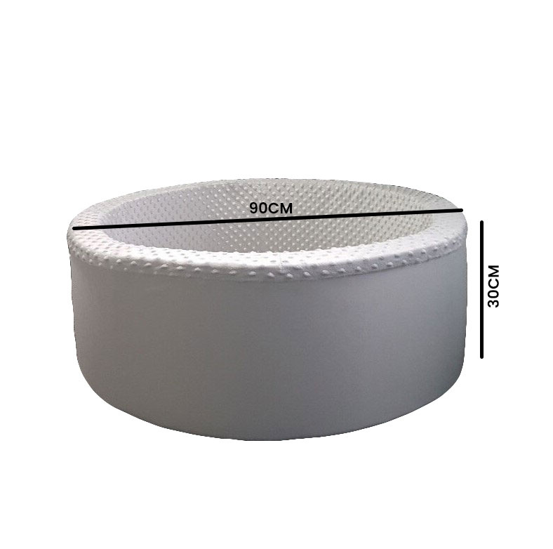 Ballenbak - stevig ballenbad - 90 cm - grijs- zonder ballen