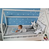 Houten kinderbed - wit - 160x80 cm - met barrière