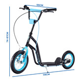 Kinder step met 12’’ luchtbanden – dubbele V-brake – zwart