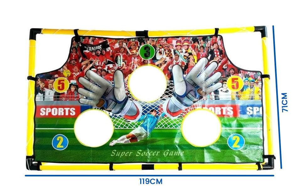 Voetbaldoel richtmat - PVC - 119 x 56 x 71 cm