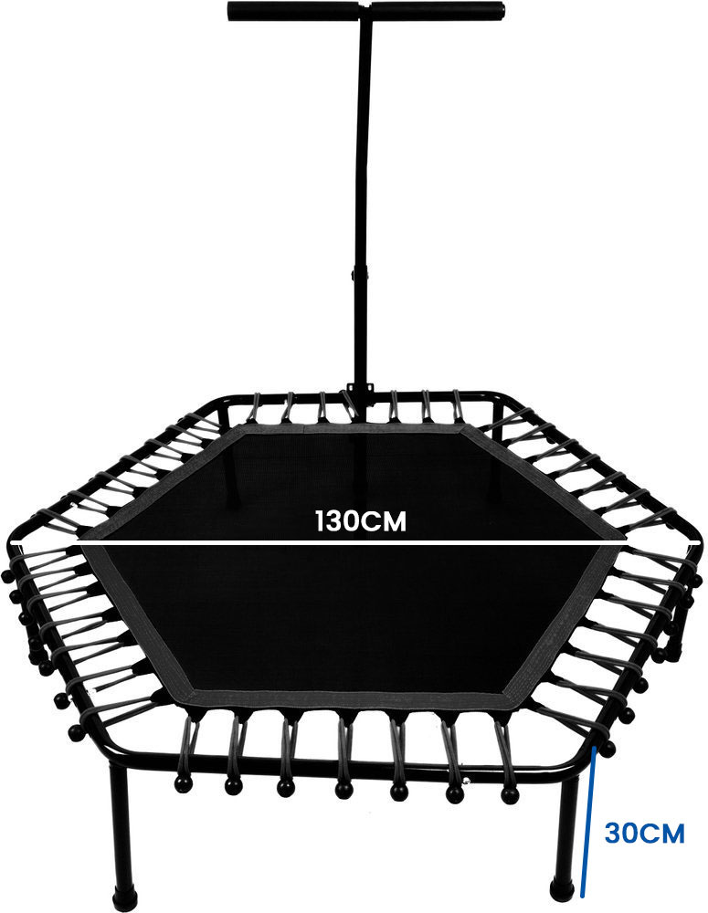 Fitness trampoline zwart - 130 cm
