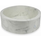 Ballenbak marmer met 300 licht goud zilver en iriserende ballen - 90 x 40 cm - rond