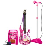 Kindergitaar - met versterker en microfoon - roze