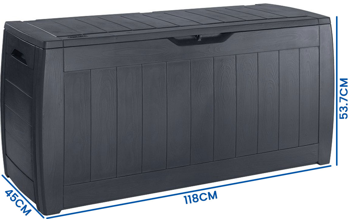 Opbergbox tuinkussen - 270L - zwart - kussenbox -