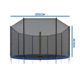 Net Trampoline 305 cm - buitenzijde - geschikt voor 6 palen – 150cm