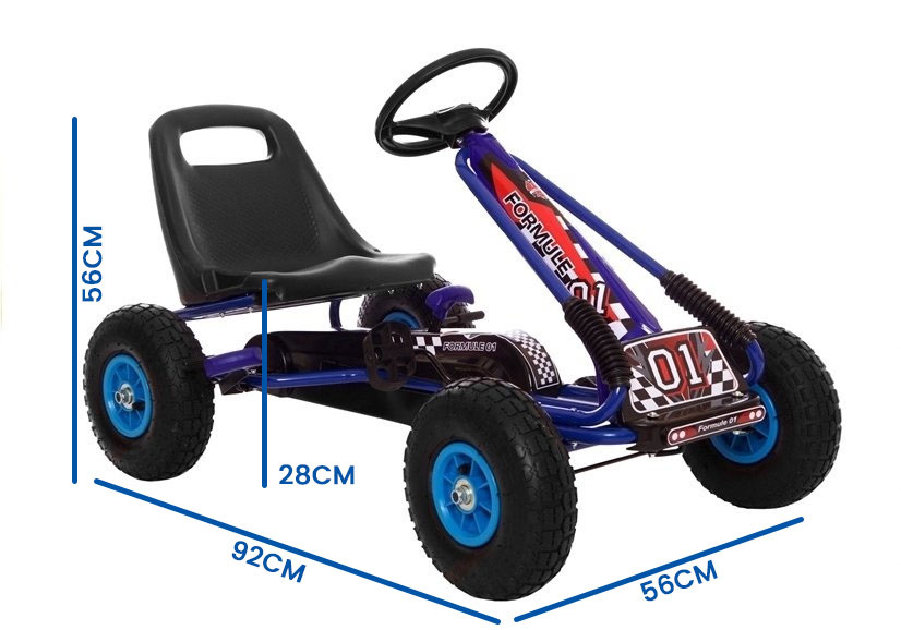 Skelter - Go kart - 4 jaar - 92 x 56 cm - blauw