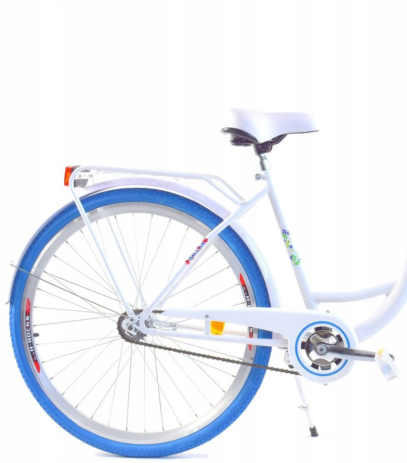 Meisjesfiets 26 inch stevig model blauw met wit Dallas Bike