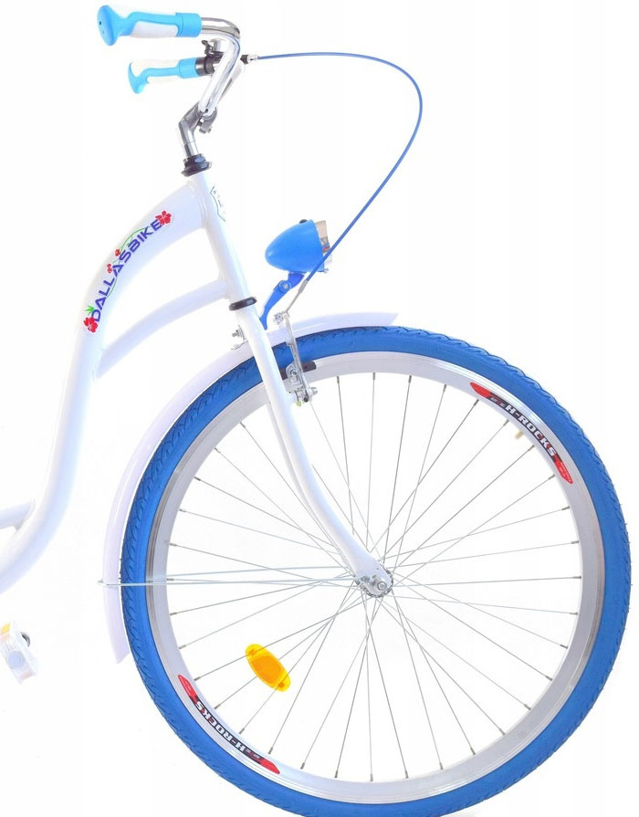 Meisjesfiets 26 inch stevig model blauw met wit Dallas Bike