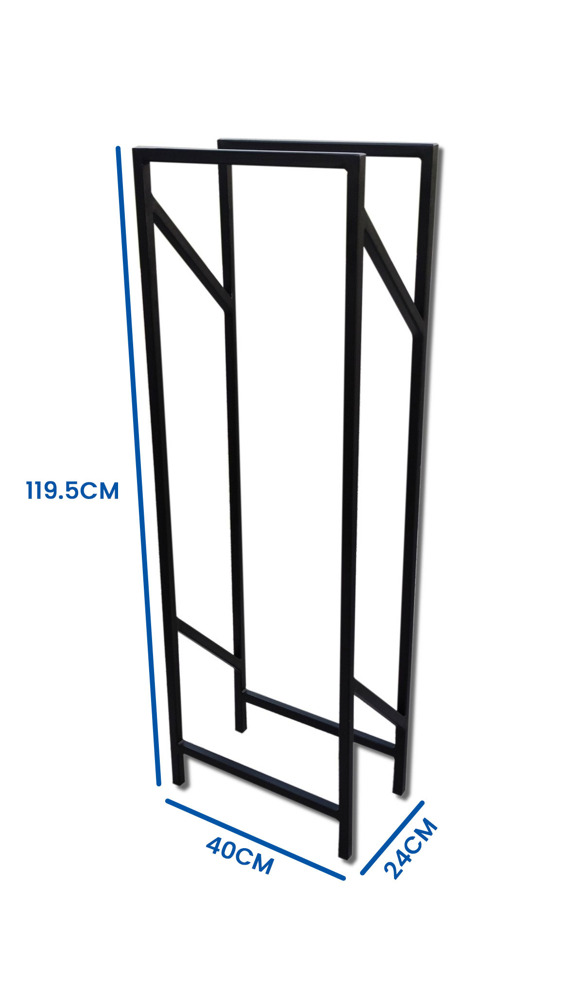Haardhout rek voor binnen - opbergrek brandhout - staal