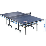 Tafeltennistafel - Pingpongtafel -  274x152,5x76 cm - blauw