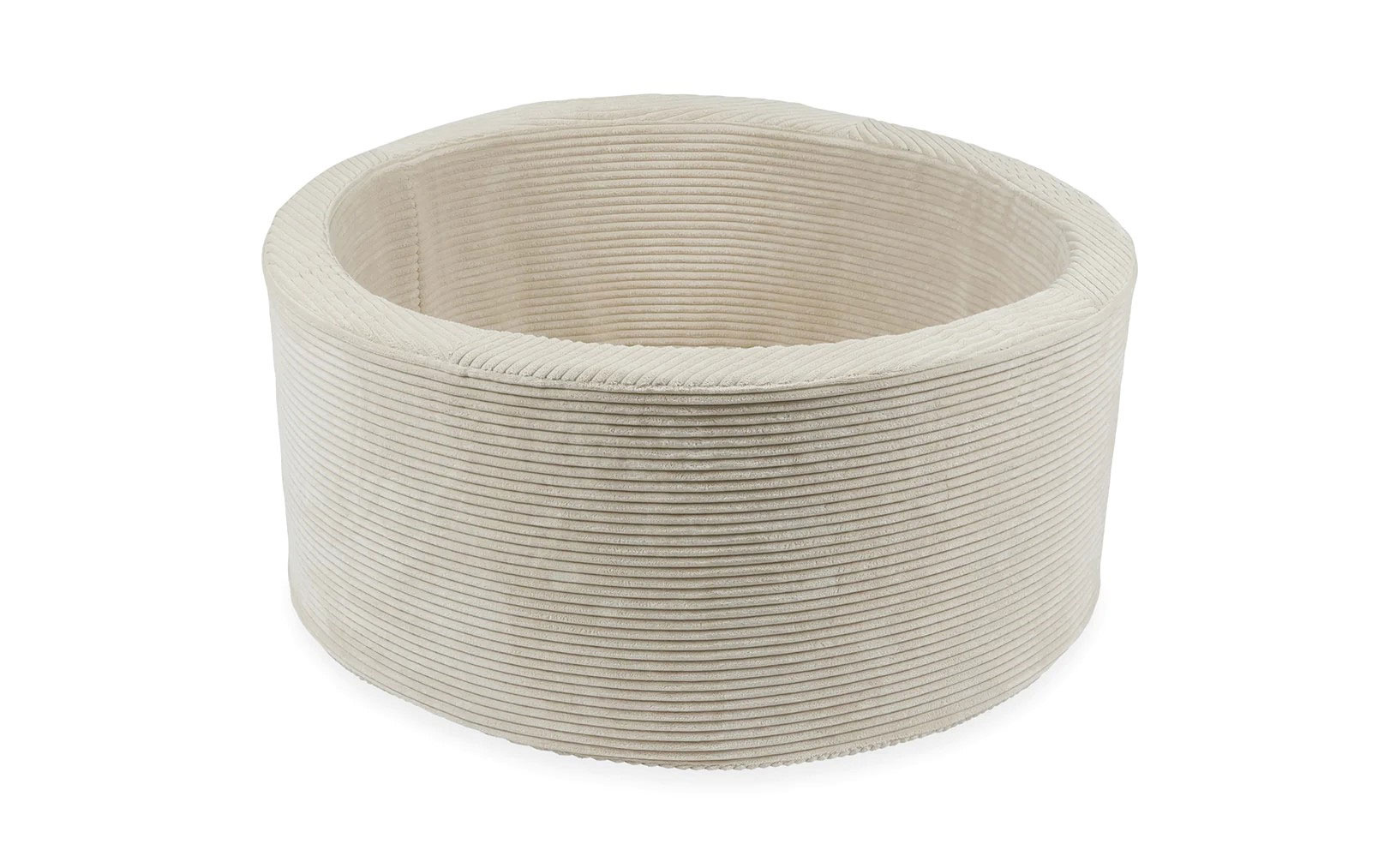 Ballenbak - beige ribstof - 90x40 cm - 300 ballen - wit, parelmoer, transparant