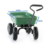Tuinkar - kruiwagen - tot 350 kg - met kiepfunctie - groen