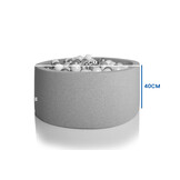 Ballenbak - rond - 90x40 cm - met 200 ballen - grijs, wit